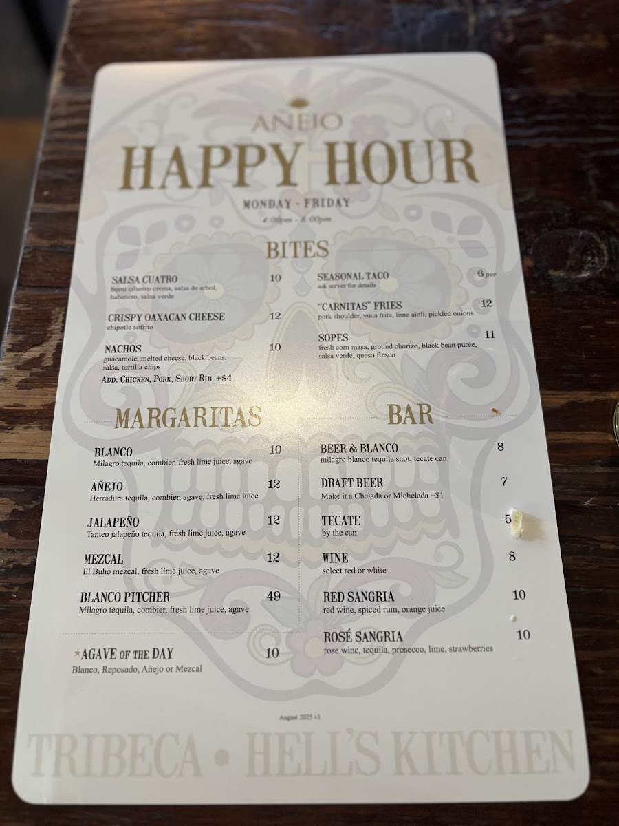 Añejo Tribeca Menu - Image 2